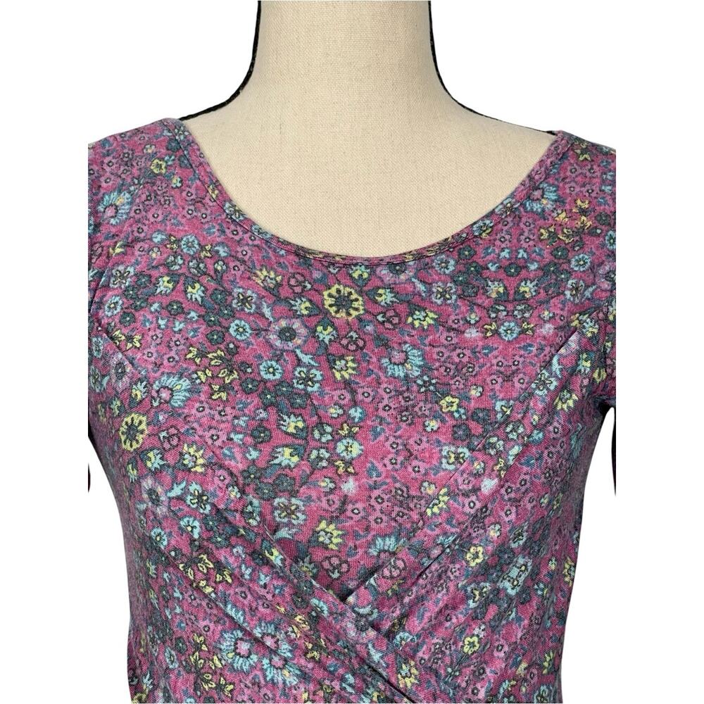 Daily Practice by Anthropologie Wrap-Front Top Floral Print Size XXS - Picture 3 of 9